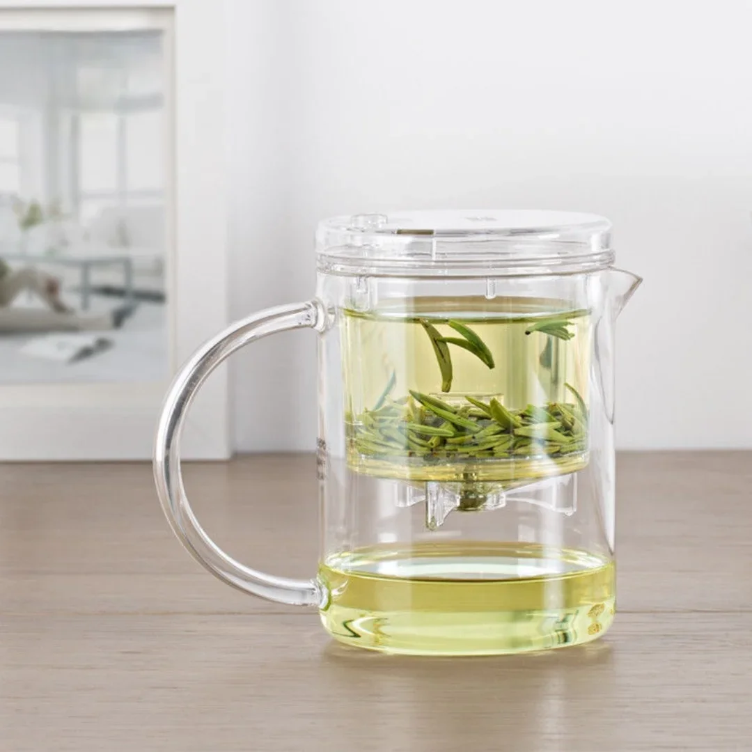 Heat-resistant Glass Cup 350 Ml Fission Style Tea Cup Exquisite Tea Filter A Pot of Soup