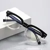 Spring Hinge Vintage Round Reading Glasses Women Men TR90 Blue Light Clear Readers Eyeglasses Magnifier Presbyopic Diopter 0~6.0 2