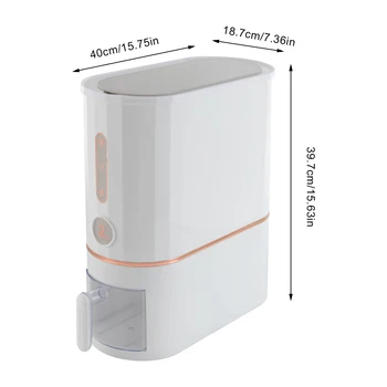 2Lbs Rice Dispenser Large Dry Food Dispenser with Cup for Rice Beans Cereal Perfect for Kitchen Pantry Organization 6
