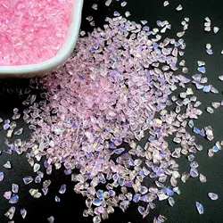 Sparkling Crushed Glass Glitter Fillers for DIY Crafts and Jewelry Making (Pink)