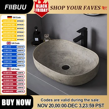 อ่างล้างจานเซรามิครูปไข่ห้องน้ําอ่างล้างจานชามเหนือเคาน์เตอร์อ่างล้างหน้าอ่างล้างหน้าระเบียงโต๊ะเครื่องแป้งอ่างล้างจานเคาน์เตอร์อ่างล้างหน้า 1