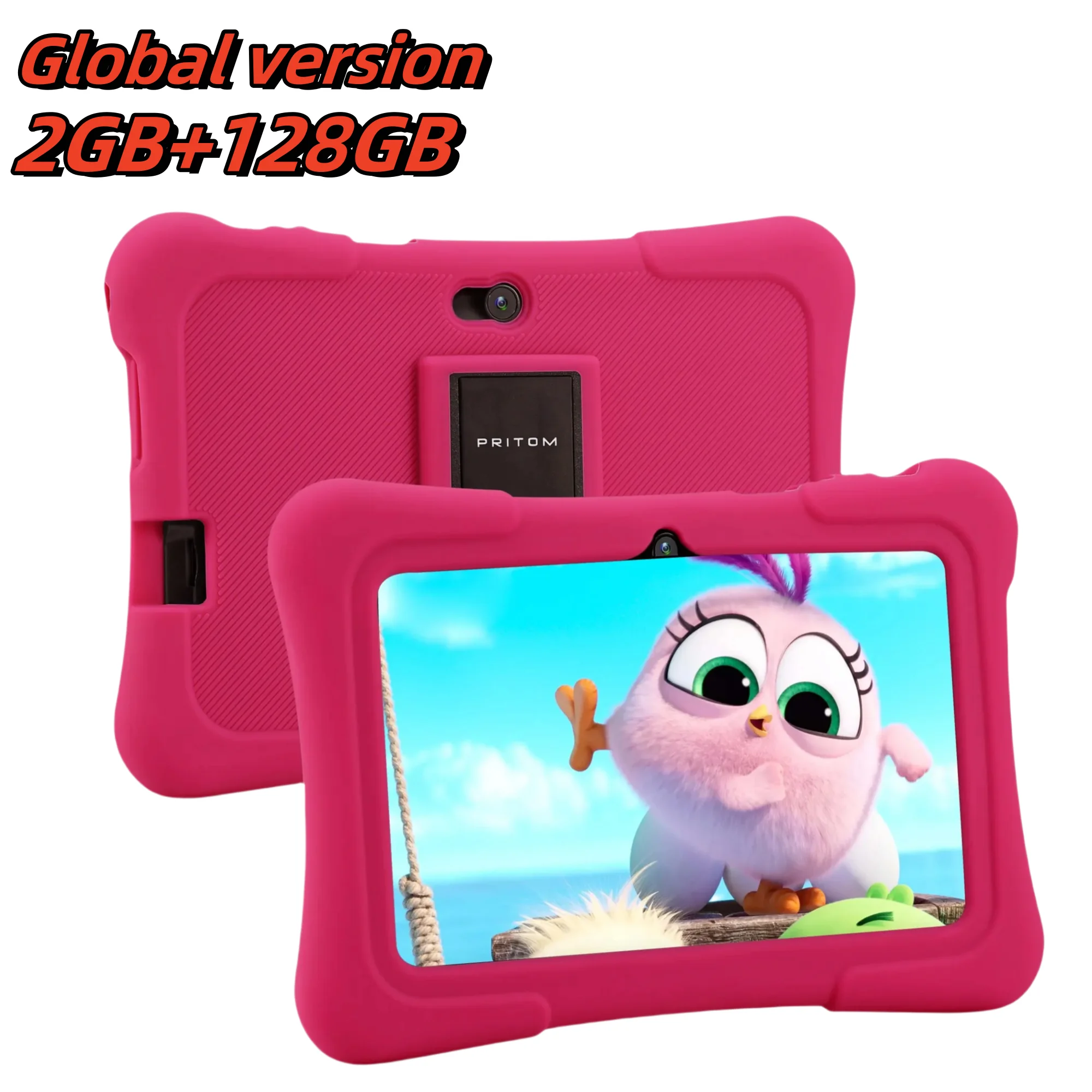 Kids tablet 7 Inch Core Android 10 32GB WiFi Bluetooth educational software installed 2GB + 128GB running memory warranty