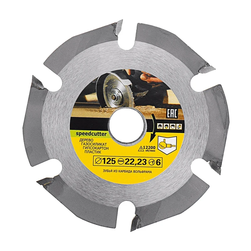 

Durable 6 Teeth Saw Blade 125Mm Cemented Carbide Tipped Wood Cutting Disc Angle Grinder Wheel Woodworking Accessories