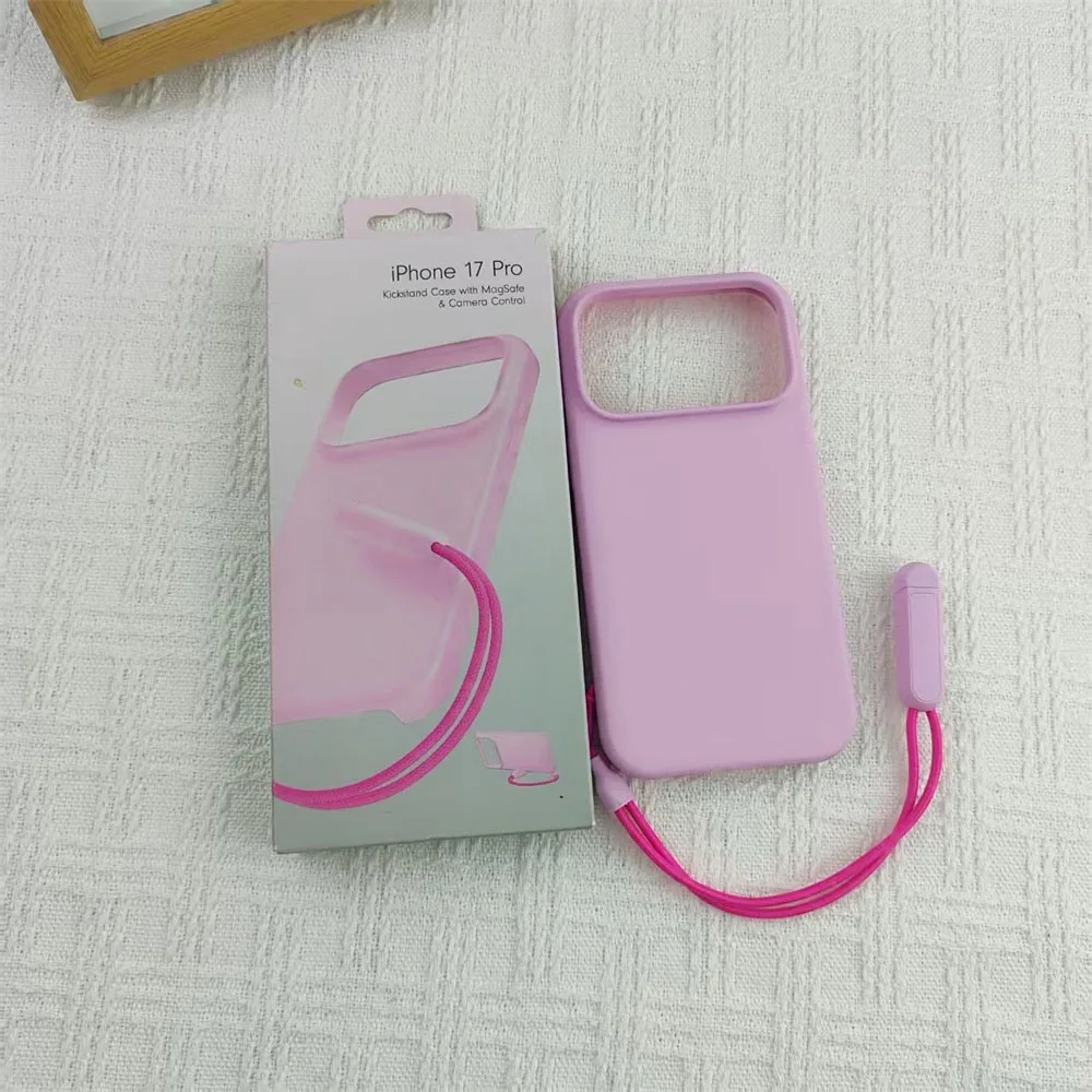 Stylish Lanyard Kickstand Phone Case with Magnetic Wireless Charging and Camera Control AI Buttons Cover