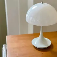 Mushroom table lamp PC luminous lampshade rechargeable desk lamp bedroom bedside decorative night light 1