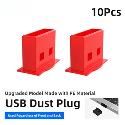 Rubber USB Port Dustproof Covers - Multi - Pack Protective Caps for Electronics Maintenance (Red - 10pcs)