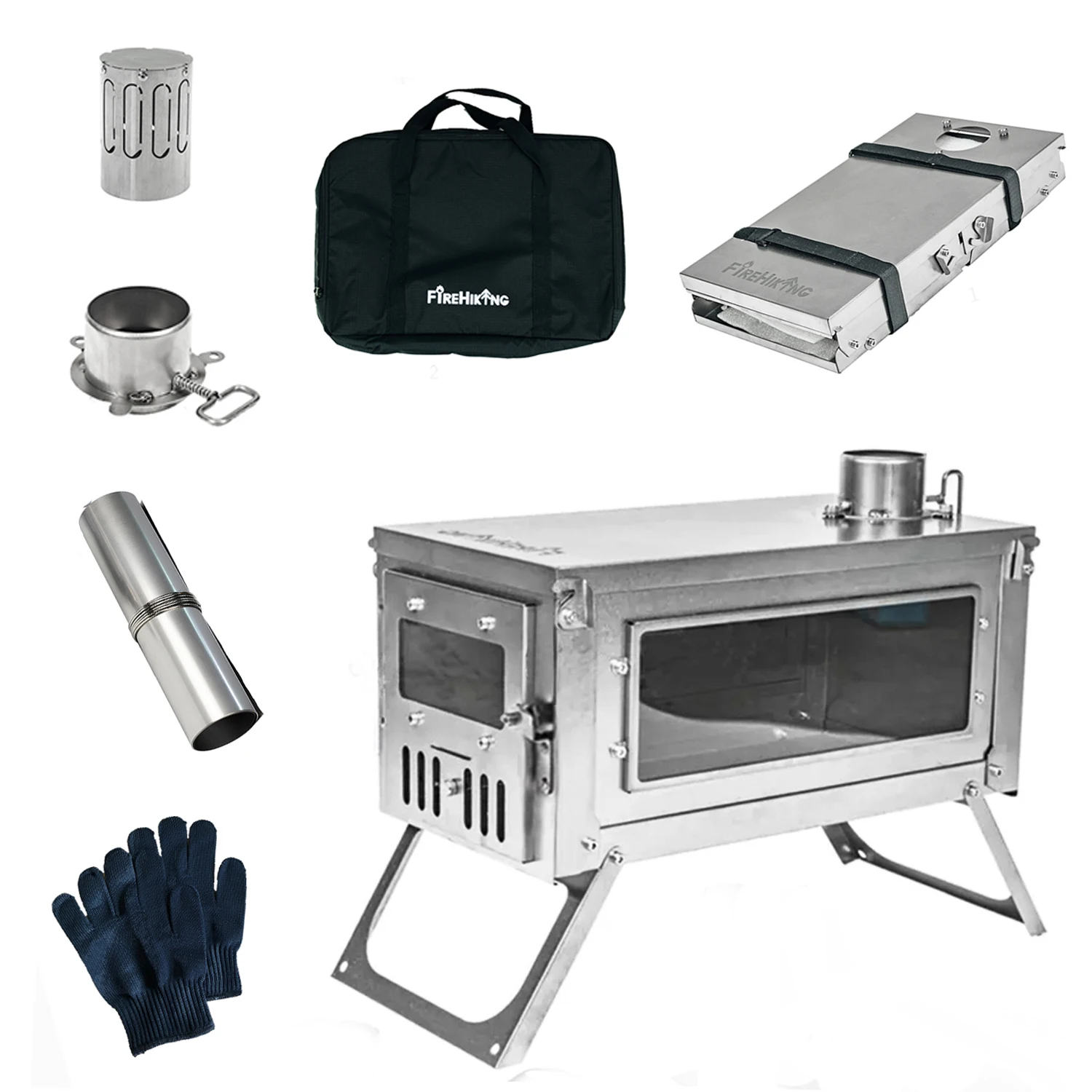 FireHiking Titanium Stove Portable Folding Tent Stove 3.4lb for Camping  Backpacking Hunting Cooking - AliExpress