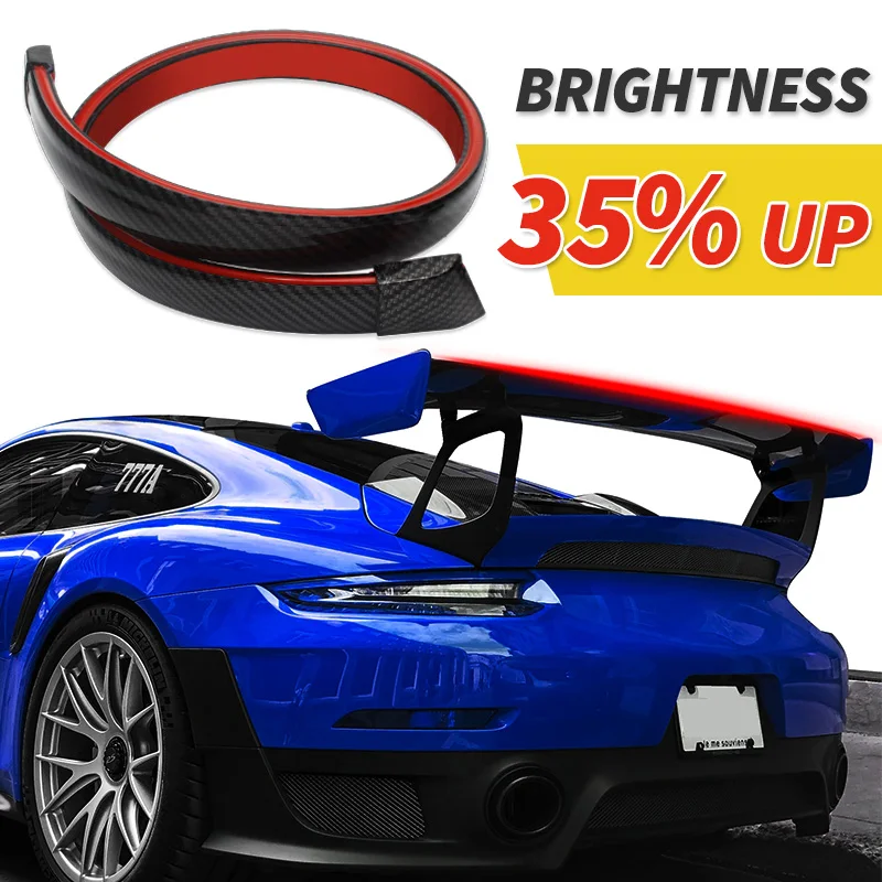 

Carbon Fiber Style LED Light 100cm 130cm Driving Brake Turn Signal Rear Tail Lights