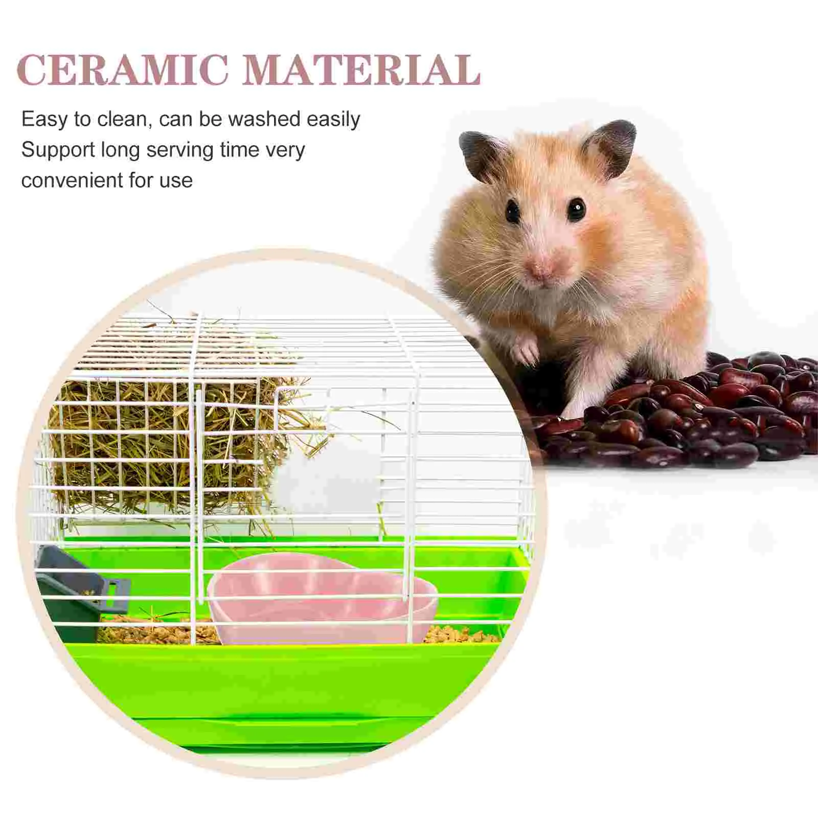 thumbnail image 2 of Ceramic Hamster Food Dispenser Lovely Bird Shaped Feeder Automatic Pet 2 of 12