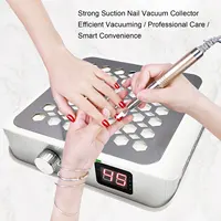 Nail Vacuum Dust Collector Strong Suction Quiet White Nail Fan Dust Collector 60W Stepless Speed Adjustable for Nail Polishing 2