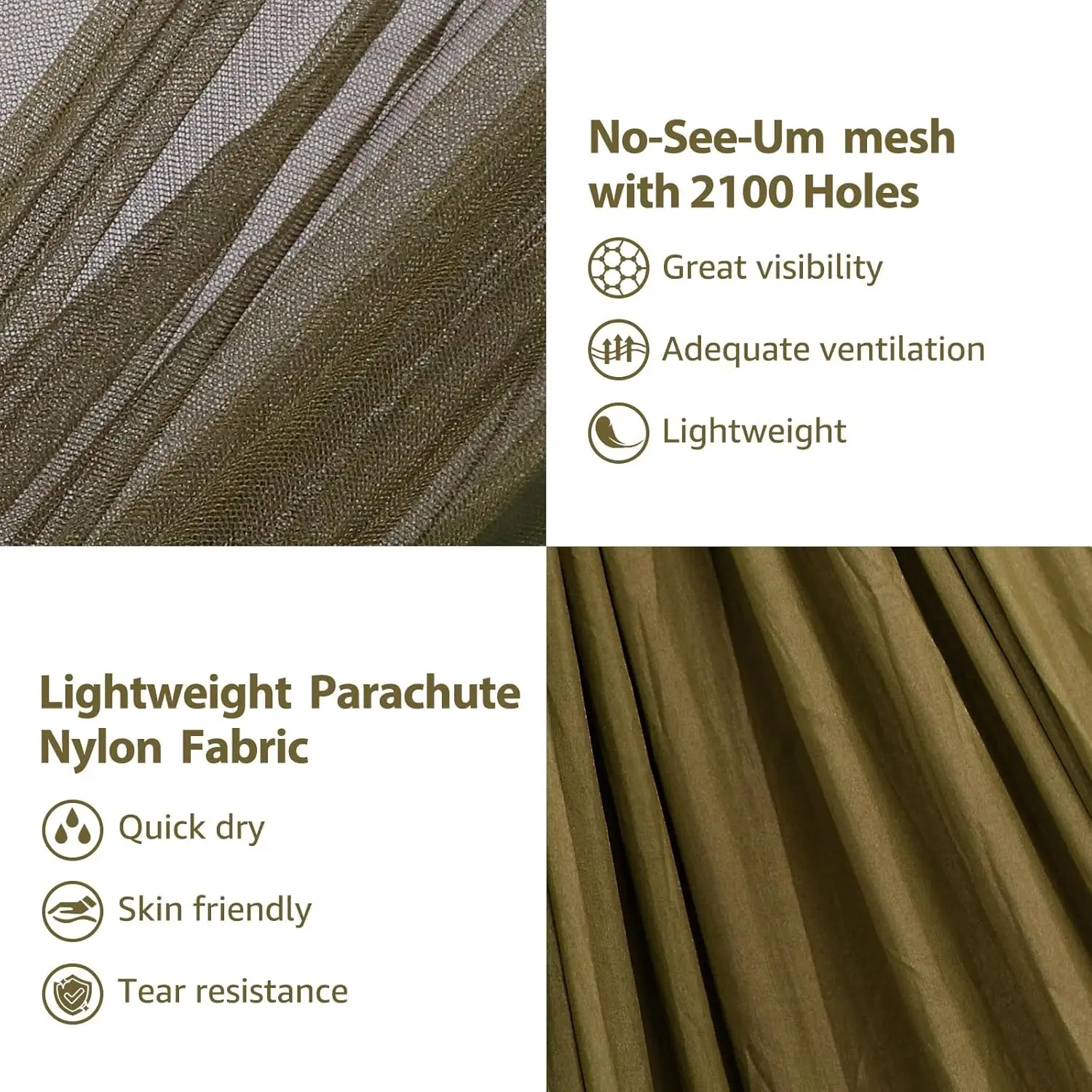 Pop-up Portable Camping Hammock mosquito net Lightweight Hanging Mosquito Net Hammocks Tree Straps Swing Backpack Backyard