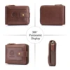 SCHLATUM Men's Genuine Leather Vintage Wallet with Multiple Card Slots RFID Blocking Cowhide Travel Wallet 3