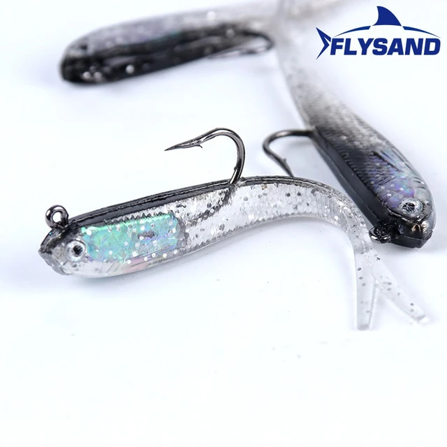 FLYSAND 10Pcs Fishing Soft Lure Silicone Fishing Fish Lures Baits Minnow  Lure Crank Bait 7.5cm/6.5g With Hook Tackle Accessories
