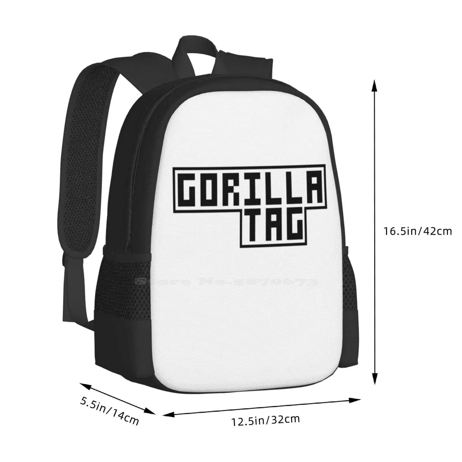 Gorilla Tag Pattern Design Bagpack School Bags Vr Monkey Gorilla