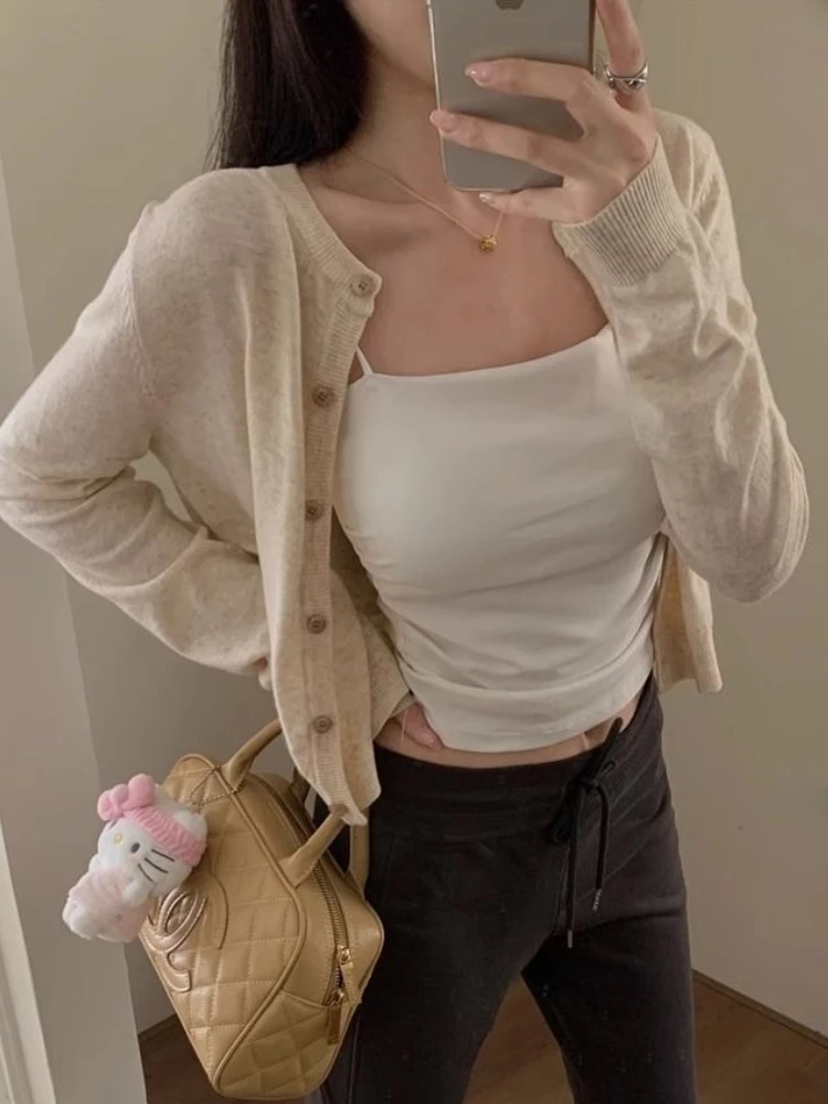 Women Elegant Long Sleeve Cardigan Sweater