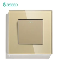 BSEED Mechanical Wall Button Switch 1/2/3Gang 1Way Wall Power Socket Glass Frame USB Type-C Charge Port Home Improvement - Image 5
