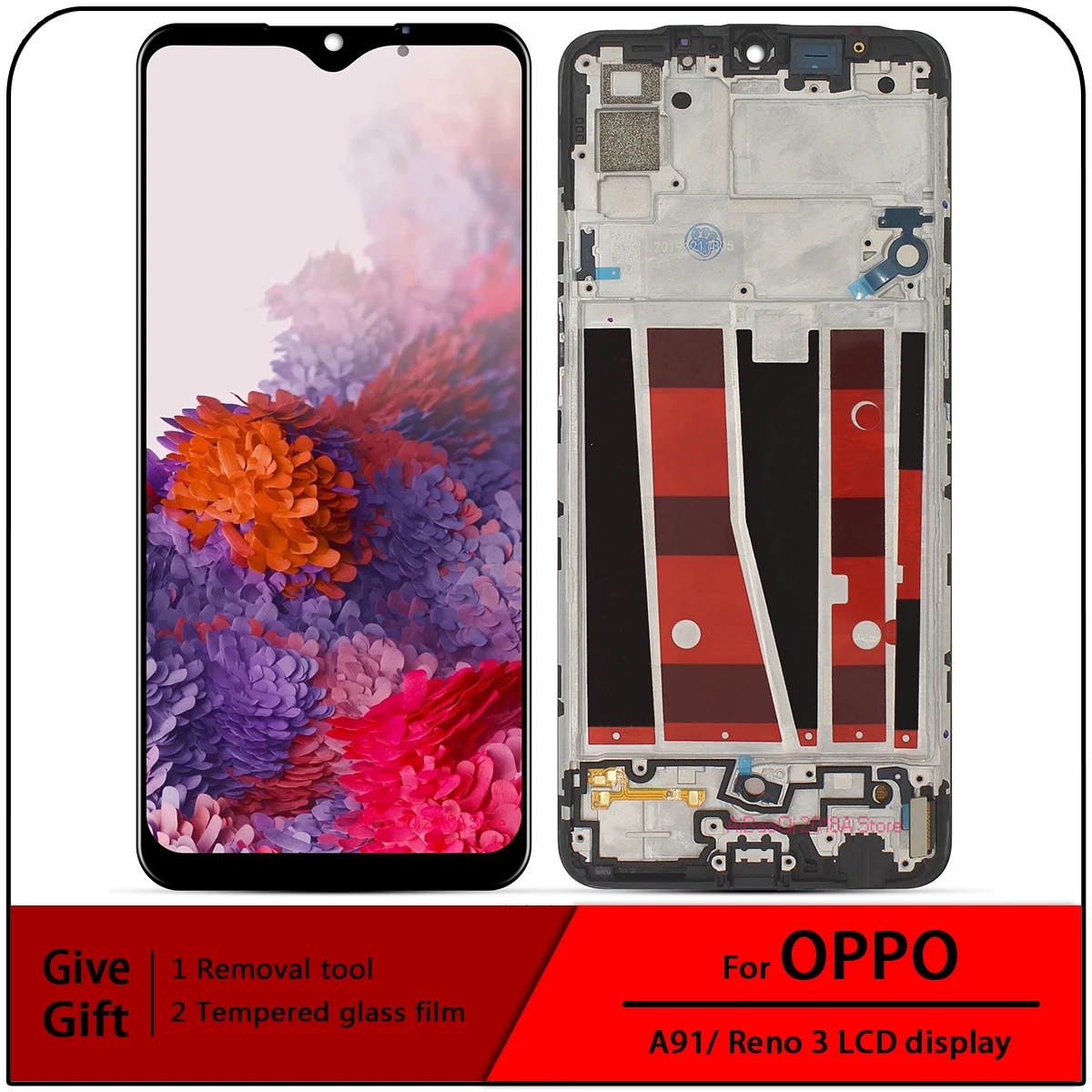 

6.4" Original Super AMOLED LCD display for OPPO Reno 3 LCD touch screen digitizer assembly For OPPO A91 LCD Display Replacement