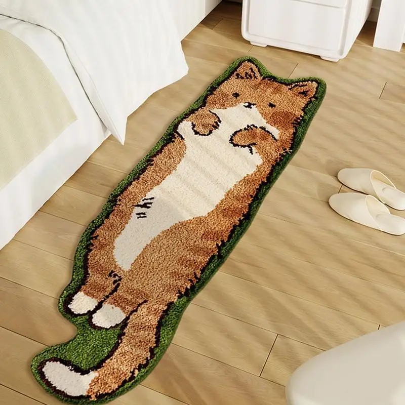 Cute Cat Shaped Non Slip Floor Rug 40x120cm