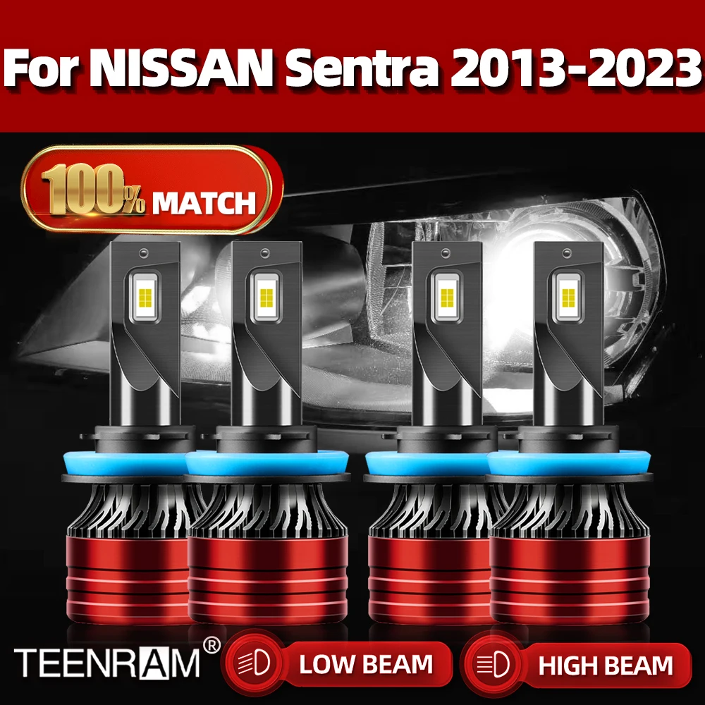 H11 LED Headlight Bulbs 6000K Auto Lamp 240W 40000LM Car Headlamps 12V For NISSAN Sentra 2013 -