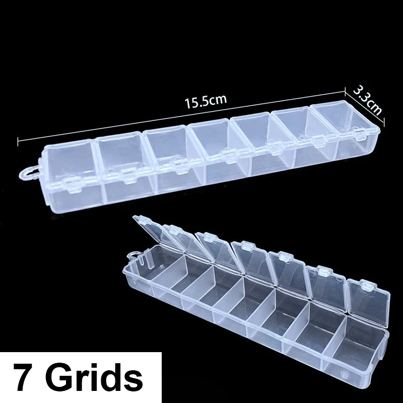 28 griglie portagioie in plastica trasparente portagioie Multi-scomparto portaoggetti donna anello collana artigianato perline scatola per orecchini  15
