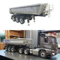 Tamiya Degree 3-axis Hydraulic Dump Truck Tipper Trailer for 1/14 Tamiya RC Truck Scania Actros Volvo MAN Benz RC Cars Parts 1