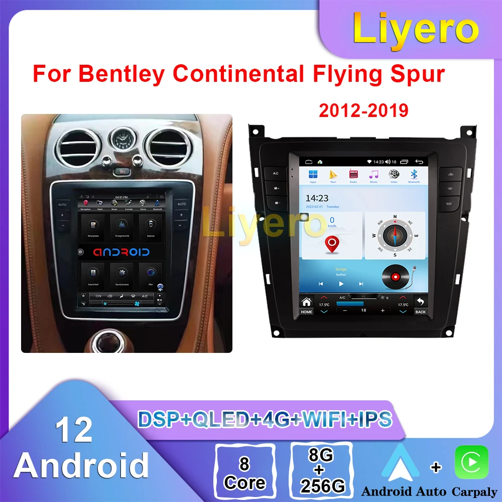 

Liyero Car Radio For Bentley Continental Flying Spur 2012-2019 CarPlay Android Auto GPS Navigation DVD Multimedia Player Stereo