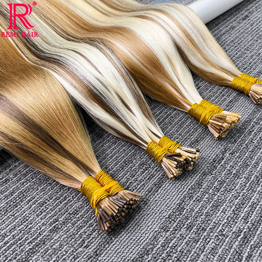 I-tip Fusion Hair Real Human Hair Extensions Virgin Hair Unprocessed Straight Piano Color Vietnamese Keratin Capsules Hair