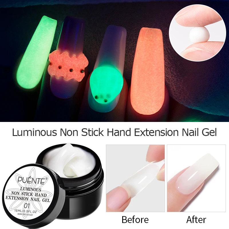 Puente 15ml Non Stick Hand Solid Extension Nail Gel 3d Sculpture Modeling  Carve Rhinestone Glue Easy Operate Nail Extension Gel - Nail Gel -  AliExpress