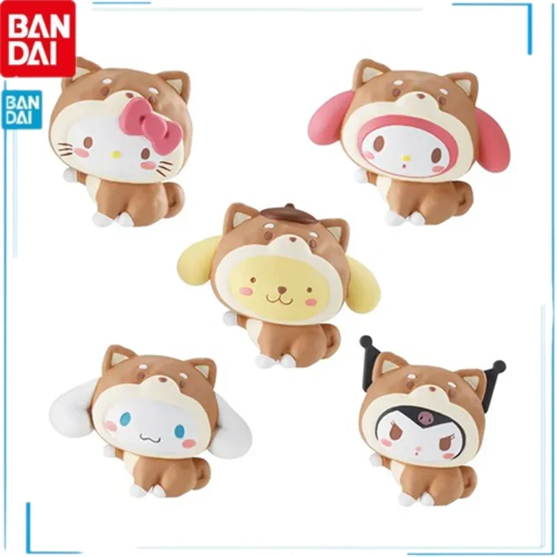 

Bandai Cinnamoroll Melody Hello Kitty Pompompurin Different Style Models PVC Gashapon Action Figure Kids Brinquedos