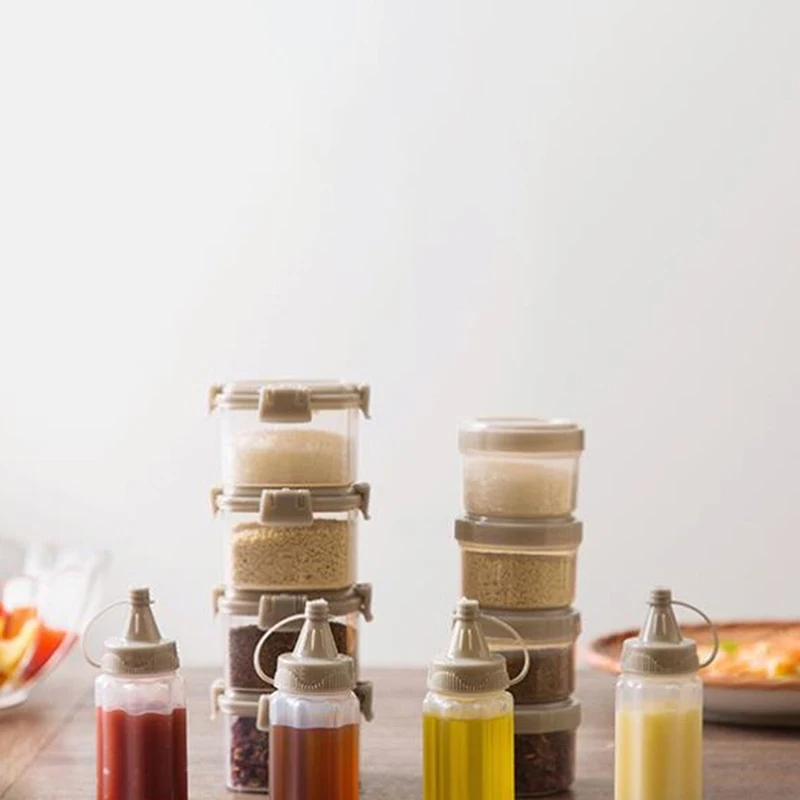 3pcs Mini Squeeze Bottle Salad Dressing Containers Outdoor Portable Barbecue Kitchen Tool