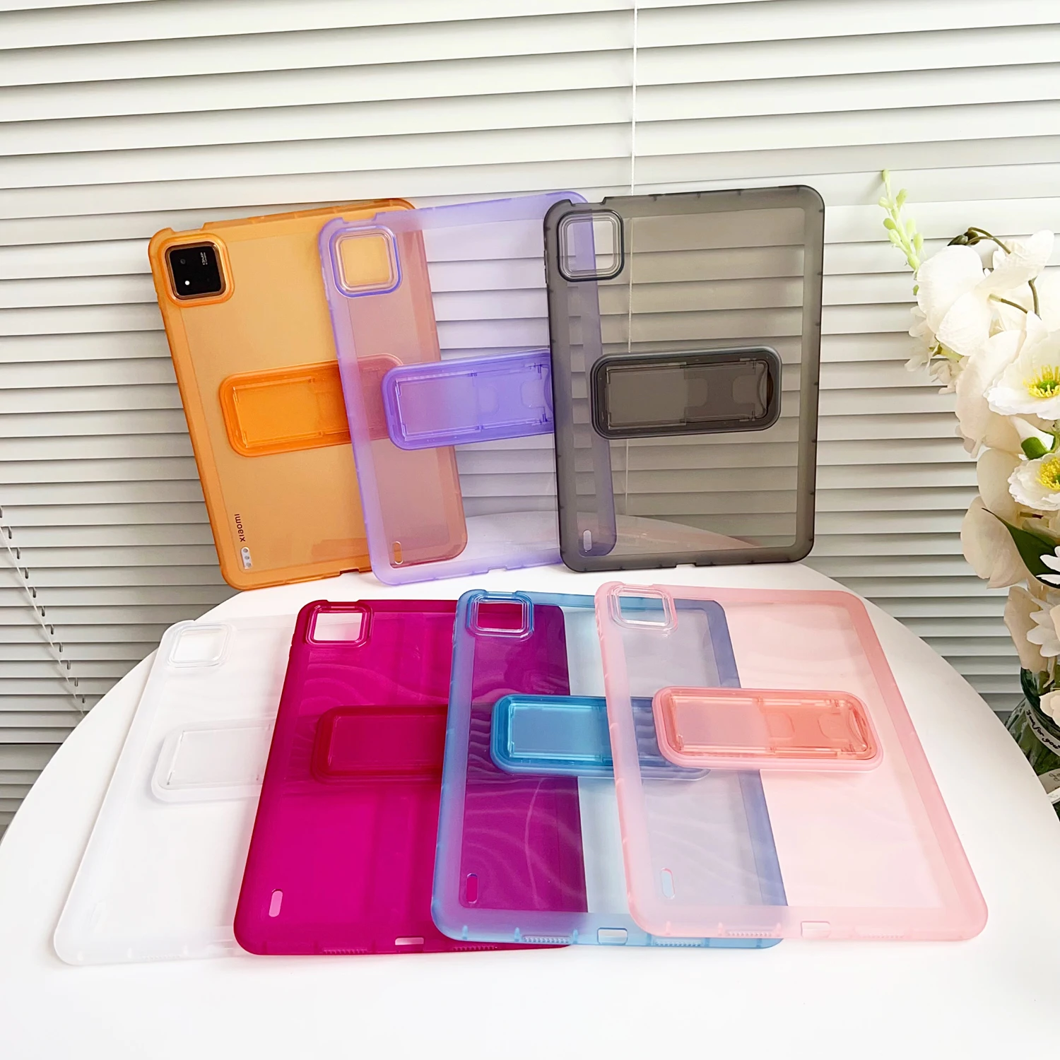 Crystal Clear Transparent Kickstand Stand Case
