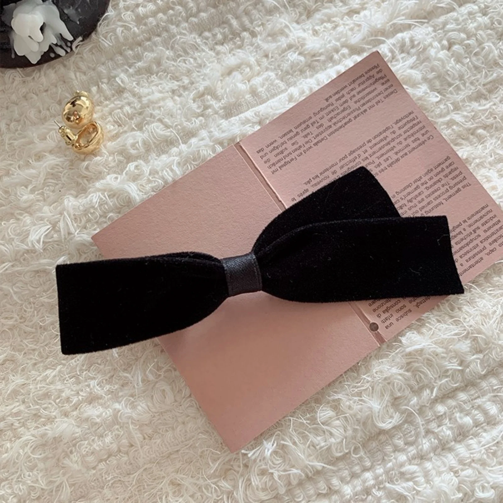 2pcs/Set Bow Hair Clips Velvet Bow Knot Barrettes Korean Hair Clip Side Pin Hairpin Women Hair Accessories