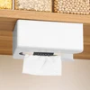 Wall-mounted Tissue Box Napkin Holders Self-adhesive Paper Towel Case Punch Free Removable Paper Box Space-saving Waterproof 2