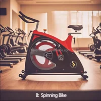 Matériau en acier pour vélo de spinning, exercice de cyclisme en salle, avec écran LCD et système de freinage magnétique, équipement de Fitness, utilisation en salle de sport 5