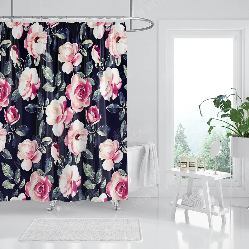Waterproof fabric shower curtains Bathroom curtain accessories Bath curtain for shower 180x200cm 240*200 plant boho decoration 5