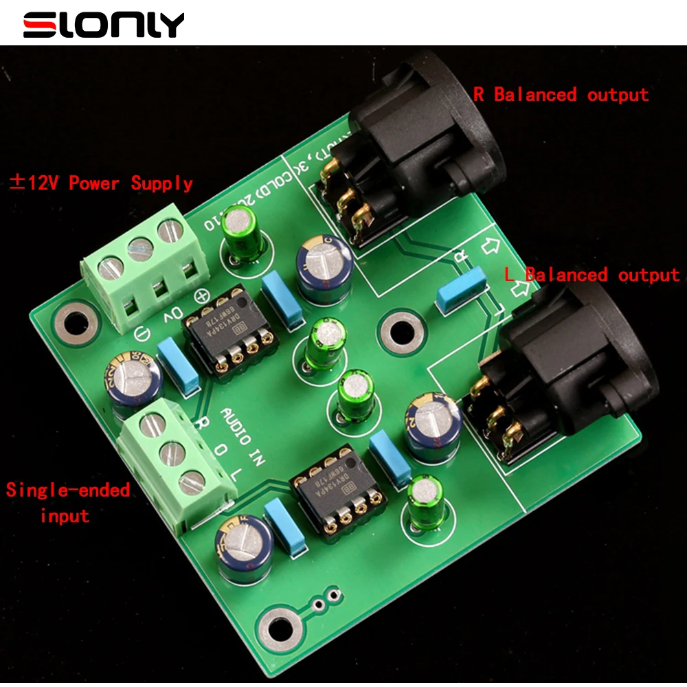 

The Second Version DRV134PA Dual Channel Single-ended To Balance Board PCB Board IC Finished Board