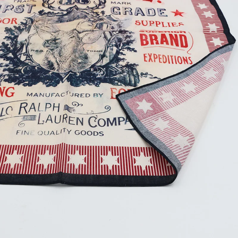 Cotton Bandana Retro Deer Print for Men and Ladies