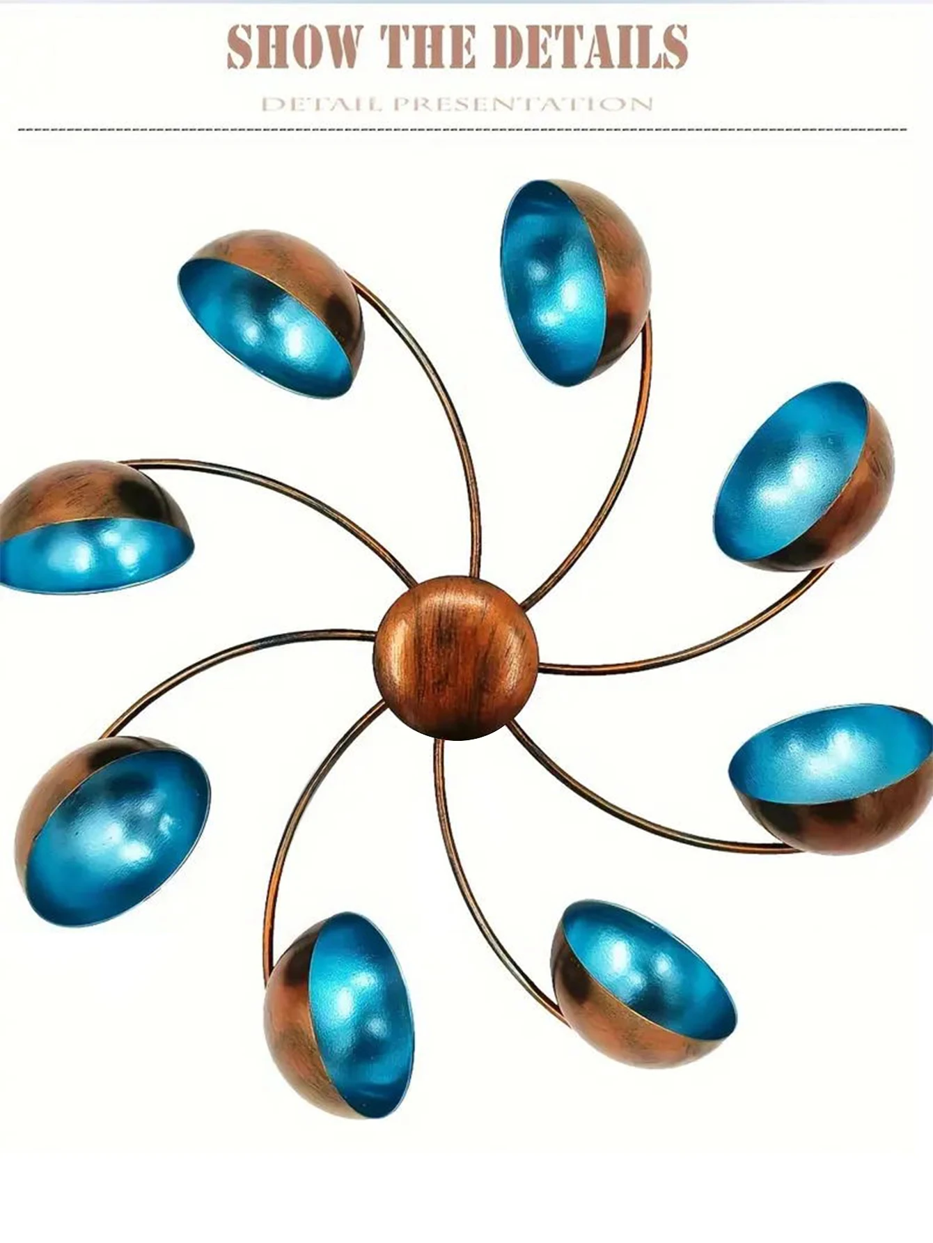 Metal Wind Rotator for Garden Outdoor Flower Shaped Windmill Courtyard Art Decoration Rotating Windmill Wind Gyro Iron Art garden art decor windmill toys garden windmill wind spinner