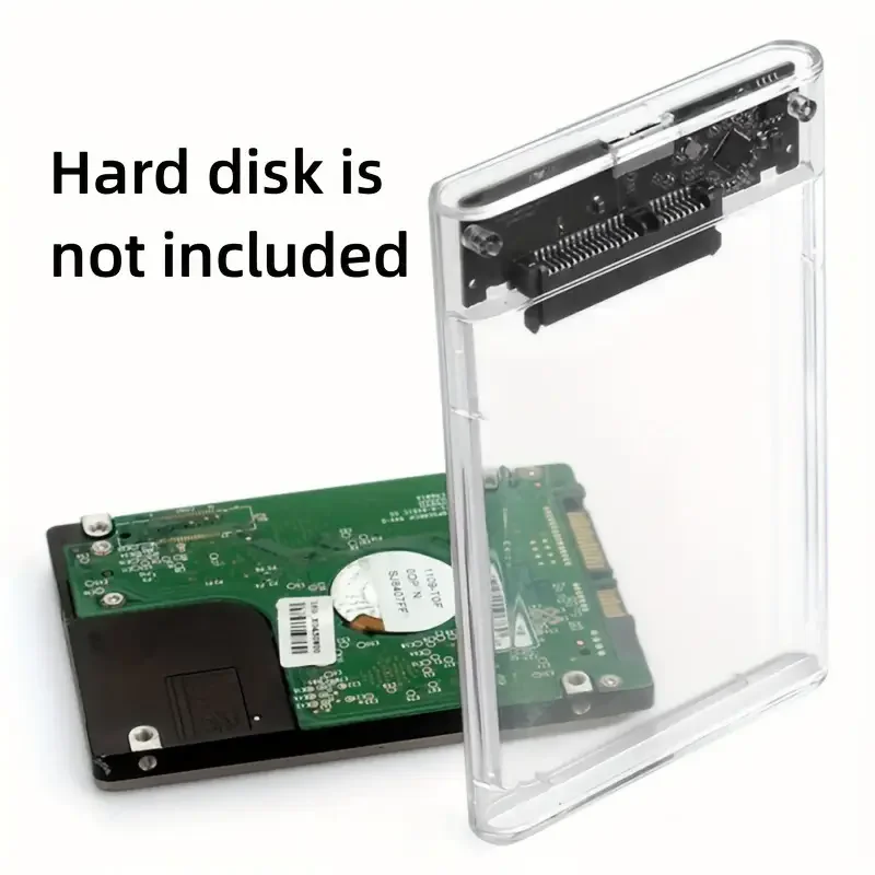 USB3.0/Type-C to SATA HDD 인클로저 2.5인치 HDD SSD 외장 하드 드라이브 케이스 투명 휴대용 스토리지 케이스 노트북 PC HHD 케이스