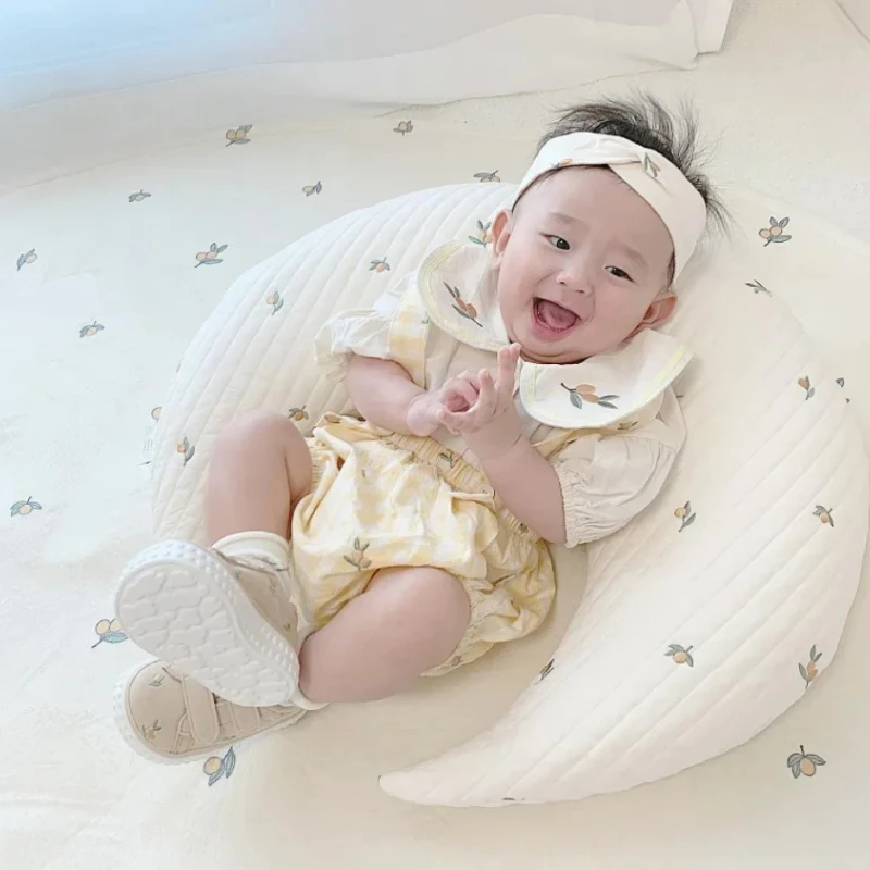 Breastfeeding Pillows Multifunctional Soft Comfort Pure Cotton Crescent Waist Support Cushion Baby Assisted Sleeping Pillows