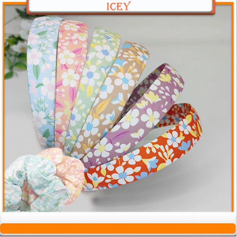 

1 шт., маленькая повязка на голову с цветочным принтом, 2,5 см