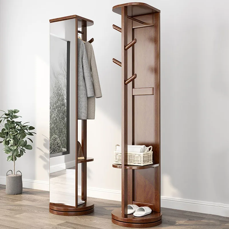 

Clothes Coat Rack Floor Dressing Room System Decorative Wooden Shelf Corner Hanging Living Room Storage Perchero Furniture