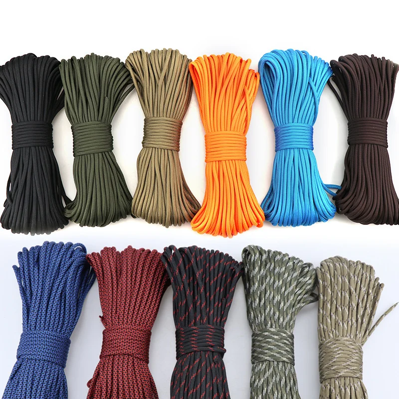 Stretchy Rope Military 10/20m 7-core Military Nylon Braided Parachute Rope 550LB Suitable for ...
