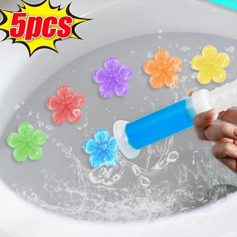Flowers Gel Toilet Freshener Bowl Cleaner Flower Fragrance Air Perfume Aromatic Closestool Toilet Deodorizer Cleaning Supplies