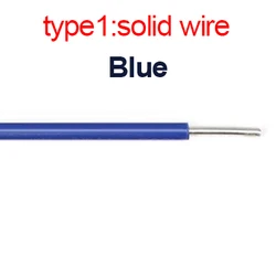 Versatile Tinned Copper LED Cable with PVC Insulation - Solid & Stranded Core - 24AWG (Blue Solid Wire)