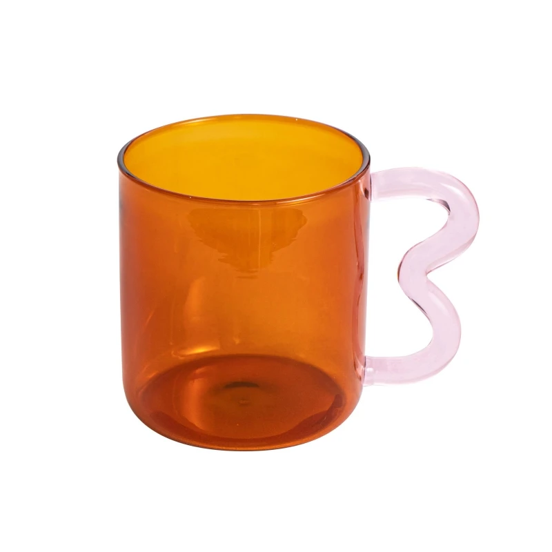 Beautiful Mug Heat-Resistance Glass Coffee Cup with Handle Big Ears Water  Cup Simple Retro Good-looking - AliExpress