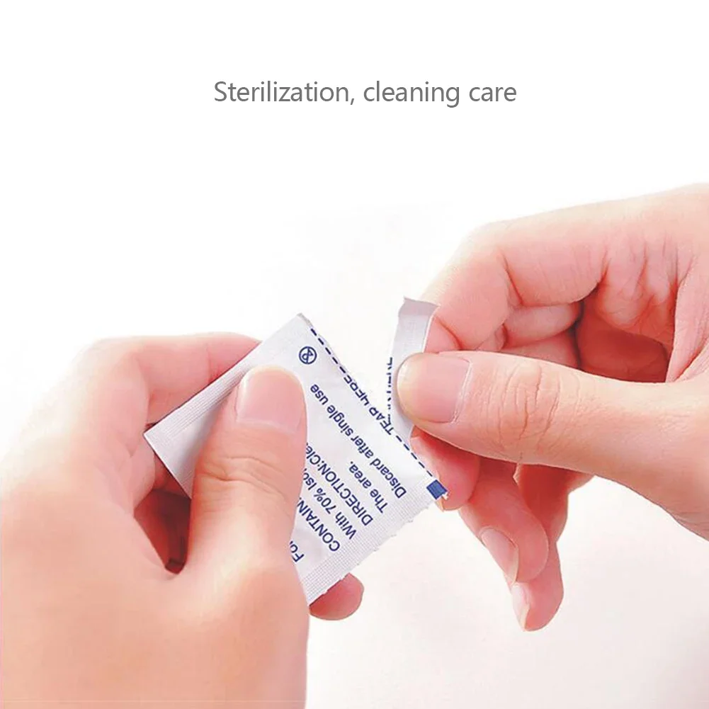 Disposable 75% alcohol wet wipe pads alcohol cleaning wipes 50/100pcs for antiseptic clean skin jewelry disinfection use tattoo clean tools