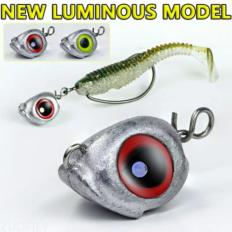 10 plombs luminescents anti-accrocs pour pêche du bar en drop shot et leurres crankbait