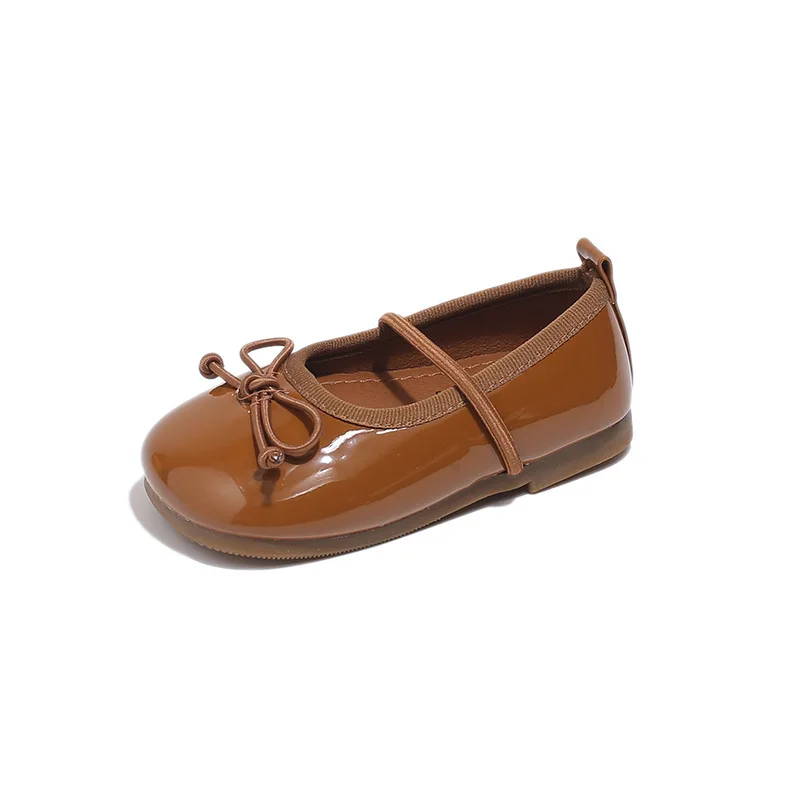 Mary jane shoes girls shoes girls flats girl Korean version mary jane slip on small shoes spring and autumn soft sole bow