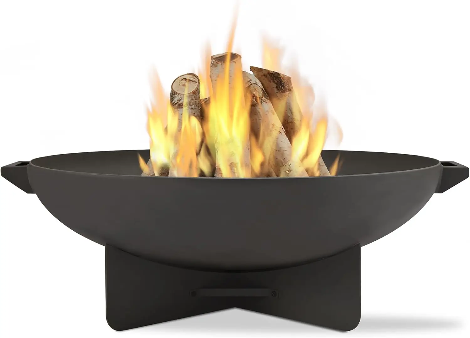 Anson 36" Round Steel Wood Burning Fire Pit in Gray by Real Flame